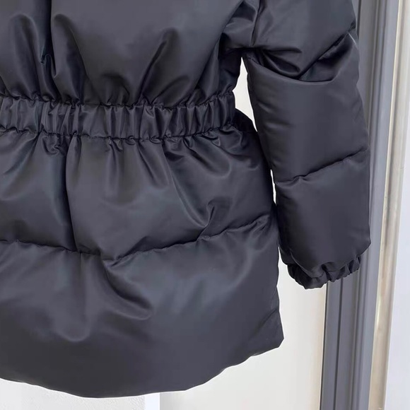 Prada Charcoal Hooded Puffer Coat - Picture 4 of 4